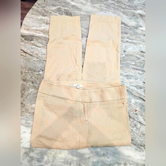 LOFT Marisa Fit Dress Pants Size 4 Beige Straight Leg Career Trousers - Picture 1 of 6